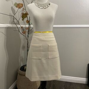 Patch pocket mini skirt in double-serge wool Item AR487